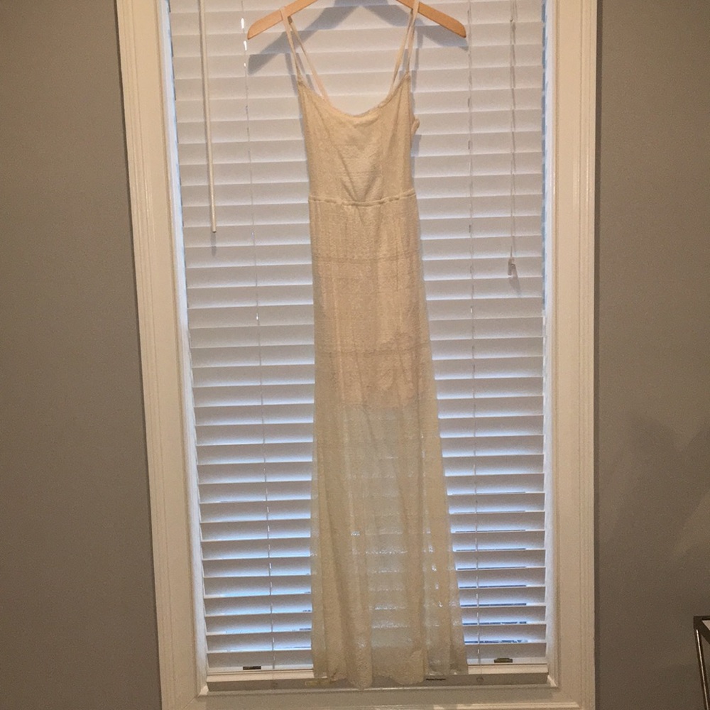 Off white lace maxi dress